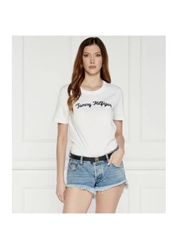 Tommy Hilfiger T-shirt | Regular Fit ze sklepu Gomez Fashion Store w kategorii Bluzki damskie - zdjęcie 184353834