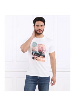 GUESS T-shirt SUNSET FLOWER | Slim Fit ze sklepu Gomez Fashion Store w kategorii T-shirty męskie - zdjęcie 184354033
