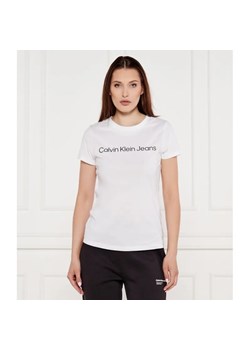 Calvin Klein Jeans T-shirt | Slim Fit ze sklepu Gomez Fashion Store w kategorii Bluzki damskie - zdjęcie 184354223