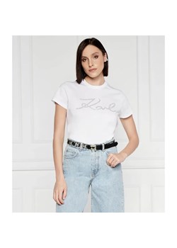 Karl Lagerfeld T-shirt rhinestone | Regular Fit ze sklepu Gomez Fashion Store w kategorii Bluzki damskie - zdjęcie 184354232
