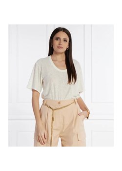 Pinko Lniany t-shirt | Relaxed fit ze sklepu Gomez Fashion Store w kategorii Bluzki damskie - zdjęcie 184354284