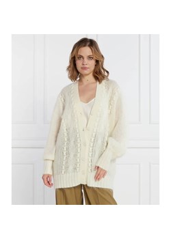 TWINSET Wełniany kardigan | Relaxed fit ze sklepu Gomez Fashion Store w kategorii Swetry damskie - zdjęcie 184354493