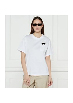 Karl Lagerfeld T-shirt IKON RS PEAK-A-BOO | Oversize fit ze sklepu Gomez Fashion Store w kategorii Bluzki damskie - zdjęcie 184354571