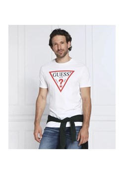 GUESS T-shirt TRI LOGO | Regular Fit ze sklepu Gomez Fashion Store w kategorii T-shirty męskie - zdjęcie 184354624
