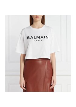Balmain T-shirt CROPPED | Regular Fit ze sklepu Gomez Fashion Store w kategorii Bluzki damskie - zdjęcie 184355290