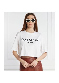 Balmain T-shirt CROPPED | Regular Fit ze sklepu Gomez Fashion Store w kategorii Bluzki damskie - zdjęcie 184355294