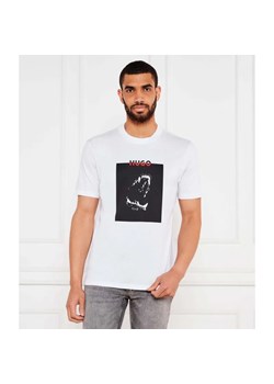 HUGO T-shirt Dobero | Regular Fit ze sklepu Gomez Fashion Store w kategorii T-shirty męskie - zdjęcie 184356853