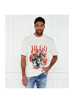 HUGO T-shirt Dugie | Oversize fit ze sklepu Gomez Fashion Store w kategorii T-shirty męskie - zdjęcie 184357281