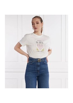 TWINSET T-shirt PINK HEART | Regular Fit ze sklepu Gomez Fashion Store w kategorii Bluzki damskie - zdjęcie 184357471