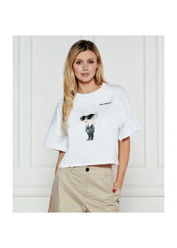 Karl Lagerfeld T-shirt IKON AQUARELLE | Cropped Fit ze sklepu Gomez Fashion Store w kategorii Bluzki damskie - zdjęcie 184357892