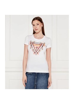 GUESS T-shirt FLOWERS | Slim Fit ze sklepu Gomez Fashion Store w kategorii Bluzki damskie - zdjęcie 184358123