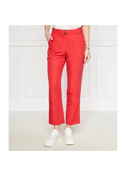 Liu Jo Spodnie chino + pasek | Regular Fit | z dodatkiem lnu ze sklepu Gomez Fashion Store w kategorii Spodnie damskie - zdjęcie 184505012