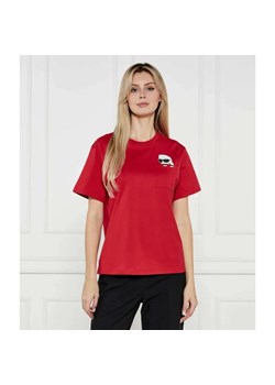 Karl Lagerfeld T-shirt IKON RS PEAK-A-BOO | Oversize fit ze sklepu Gomez Fashion Store w kategorii Bluzki damskie - zdjęcie 184506214