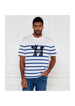 Hugo Blue T-shirt Nolastripe | Loose fit ze sklepu Gomez Fashion Store w kategorii T-shirty męskie - zdjęcie 184506420