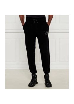 HUGO Wełniane spodnie dresowe San Steero-L | Loose fit ze sklepu Gomez Fashion Store w kategorii Spodnie męskie - zdjęcie 184506520