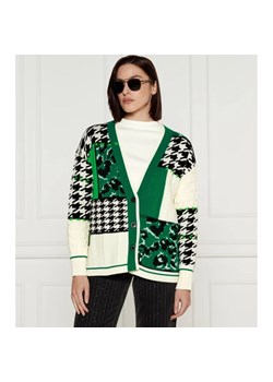 Marc Cain Wełniany kardigan | Relaxed fit ze sklepu Gomez Fashion Store w kategorii Swetry damskie - zdjęcie 184506933