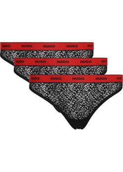 Hugo Bodywear Koronkowe stringi 3-pack ze sklepu Gomez Fashion Store w kategorii Majtki damskie - zdjęcie 184510773
