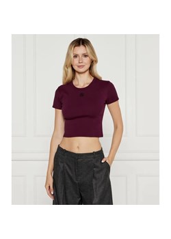HUGO T-shirt Delanor | Cropped Fit ze sklepu Gomez Fashion Store w kategorii Bluzki damskie - zdjęcie 184512591