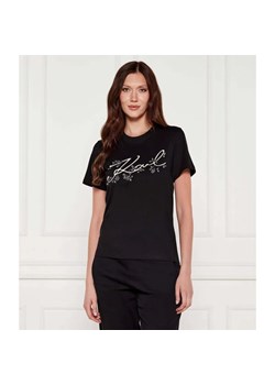 Karl Lagerfeld T-shirt Orchid | Regular Fit ze sklepu Gomez Fashion Store w kategorii Bluzki damskie - zdjęcie 184513400