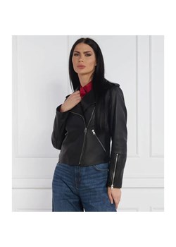 HUGO Skórzana ramoneska Lujana | Slim Fit ze sklepu Gomez Fashion Store w kategorii Kurtki damskie - zdjęcie 184513472