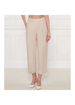 Tommy Hilfiger Spodnie cygaretki | Tapered fit | z dodatkiem lnu ze sklepu Gomez Fashion Store w kategorii Spodnie damskie - zdjęcie 184513644