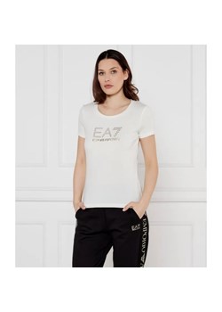 EA7 T-shirt | Slim Fit ze sklepu Gomez Fashion Store w kategorii Bluzki damskie - zdjęcie 184519624