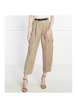 Marella SPORT Spodnie cargo GIADA | Relaxed fit | z dodatkiem lnu ze sklepu Gomez Fashion Store w kategorii Spodnie damskie - zdjęcie 184520452