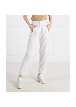 Aeronautica Militare Spodnie | Straight fit | z dodatkiem lnu ze sklepu Gomez Fashion Store w kategorii Spodnie damskie - zdjęcie 184522174