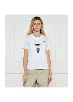 Karl Lagerfeld T-shirt IKON AQUARELLE K | Regular Fit ze sklepu Gomez Fashion Store w kategorii Bluzki damskie - zdjęcie 184522194