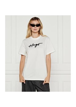 HUGO T-shirt VINTAGE | Loose fit ze sklepu Gomez Fashion Store w kategorii Bluzki damskie - zdjęcie 184522283