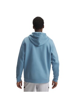 Męska bluza dresowa nierozpinana z kapturem Under Armour UA Icon Fleece Hoodie - niebieska ze sklepu Sportstylestory.com w kategorii Bluzy męskie - zdjęcie 184525682