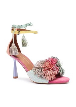 Kurt Geiger Skórzane sandały na szpilce 225-POM POM ze sklepu Gomez Fashion Store w kategorii Sandały damskie - zdjęcie 184526173