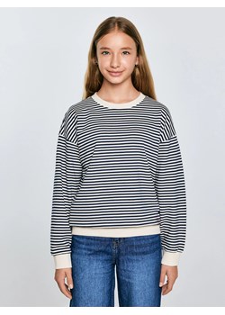 Bluza dziewczęca w paski granatowa-beżowa Lanla 403 ze sklepu Big Star w kategorii Bluzki dziewczęce - zdjęcie 184531664