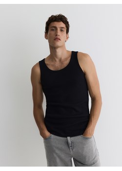 Reserved - Bawełniany tank top - czarny ze sklepu Reserved w kategorii T-shirty męskie - zdjęcie 184531852