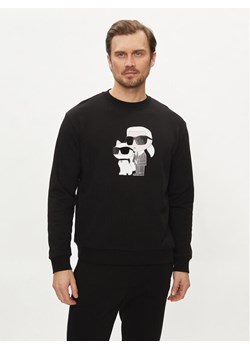 KARL LAGERFELD Bluza 705063 542941 Czarny Regular Fit ze sklepu MODIVO w kategorii Bluzy męskie - zdjęcie 184532950