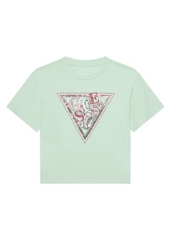 Guess T-Shirt J5GI04 K6YW4 Zielony Regular Fit ze sklepu MODIVO w kategorii Bluzki dziewczęce - zdjęcie 184532973