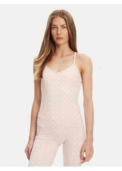 Guess Top V5YP11 MC03W Różowy Slim Fit ze sklepu MODIVO w kategorii Bluzki damskie - zdjęcie 184533030