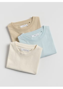 Reserved - Bawełniany t-shirt 3 pack - biały ze sklepu Reserved w kategorii T-shirty chłopięce - zdjęcie 184533923