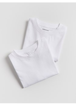 Reserved - Bawełniany t-shirt 2 pack - biały ze sklepu Reserved w kategorii T-shirty chłopięce - zdjęcie 184535474