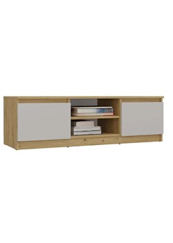 Szafka RTV pod telewiozor 120 cm dąb artisan + kaszmir M6-T55 ze sklepu Edinos.pl w kategorii Szafki RTV - zdjęcie 184535854