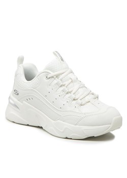 Skechers Sneakersy Star Strikez 117355/OFWT Biały ze sklepu MODIVO w kategorii Buty sportowe damskie - zdjęcie 184536724