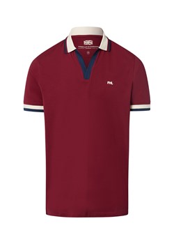 Finshley & Harding London Męska koszulka polo Mężczyźni Bawełna bordowy jednolity ze sklepu vangraaf w kategorii T-shirty męskie - zdjęcie 184539040