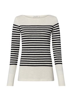 Marc O'Polo Damska koszulka z długim rękawem Kobiety Bawełna écru w paski ze sklepu vangraaf w kategorii Bluzki damskie - zdjęcie 184539041