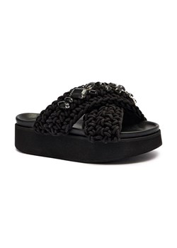 INUIKII Klapki WOVEN STONES PLATFORM | z dodatkiem skóry ze sklepu Gomez Fashion Store w kategorii Klapki damskie - zdjęcie 184539272