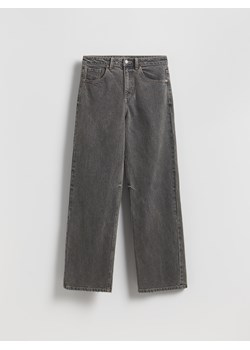 Reserved - Jeansy wide leg - szary ze sklepu Reserved w kategorii Jeansy damskie - zdjęcie 184540444