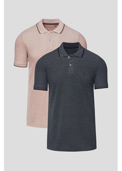 Zestaw 2 Koszulek Polo Bawełnianych Borin ze sklepu Lancerto S.A. w kategorii T-shirty męskie - zdjęcie 184541850