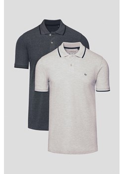 Zestaw 2 Koszulek Polo Bawełnianych Borin ze sklepu Lancerto S.A. w kategorii T-shirty męskie - zdjęcie 184541852