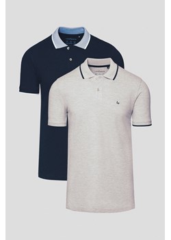 Zestaw 2 Koszulek Polo Bawełnianych Borin ze sklepu Lancerto S.A. w kategorii T-shirty męskie - zdjęcie 184541853