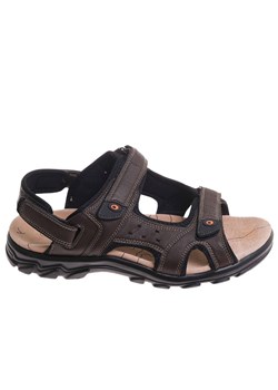 Sandały klapki męskie Brązowe nad wymiar /D8-1 17879 T582/ ze sklepu Pantofelek24.pl w kategorii Trampki męskie - zdjęcie 184544480