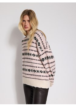Reserved - Wzorzysty sweter z domieszką wełny - wielobarwny ze sklepu Reserved w kategorii Swetry damskie - zdjęcie 184546080